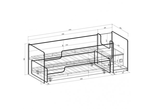 Детская выкатная кровать Легенда К302.41 в Евпатории